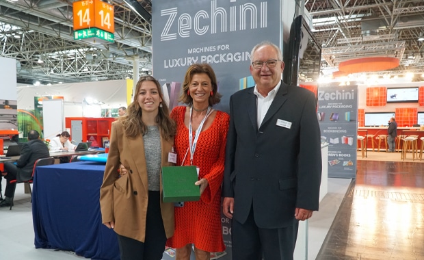 Vertriebspartner seit der drupa 2024: Helmar Schmidt und Zechini (vertreten durch Giulia Zechini, Monica Bernasconi und Jens Liebetreu)