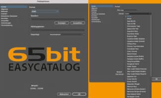Neuer IDMS-Feldtyp und erweiterte Liste von Währungsoptionen: Das Indesign-Plug-in EasyCatalog für die Marketing- und Produktkommunikation von 65bit wurde für die Version 2025 ordentlich überarbeitet und ausgebaut